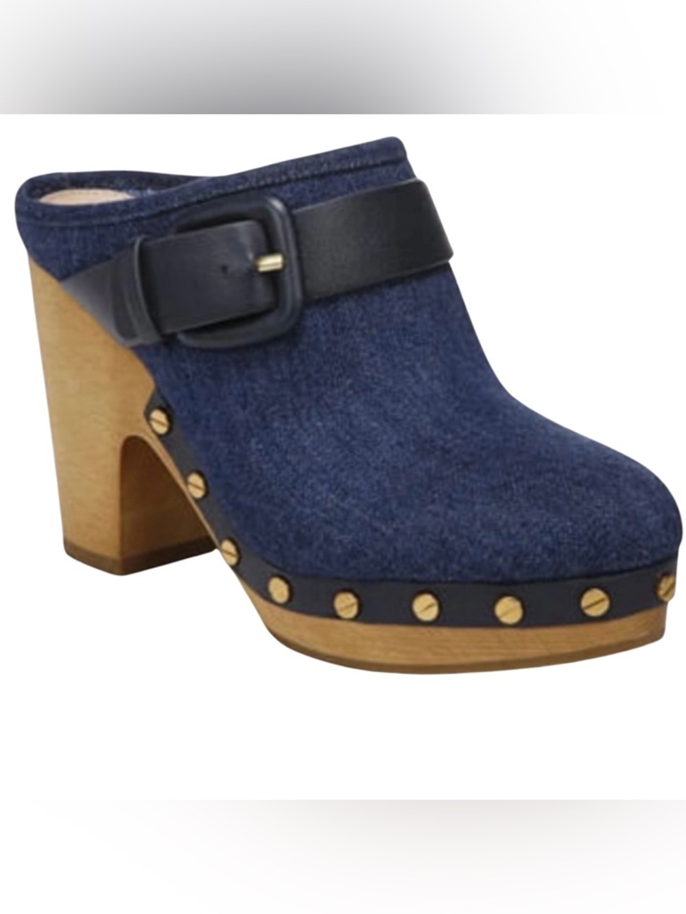 Veronica Beard Dacey Denim  Clog Mules Blue Size 9 NEW WITHOUT TAGS Retail $395
